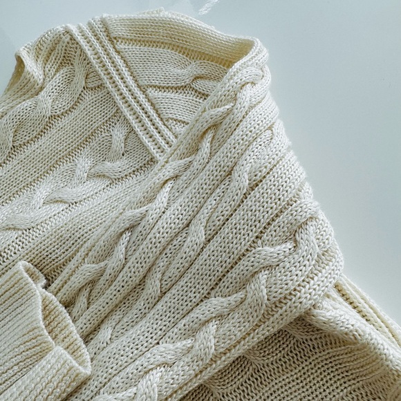 LAUREN RALPH LAUREN XS knit sweater light yellow color - Picture 4 of 6